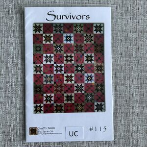 Survivors Quilt Pattern Star Quilt Geoff's Mom Pattern Co. 115 70" x 90" NEW